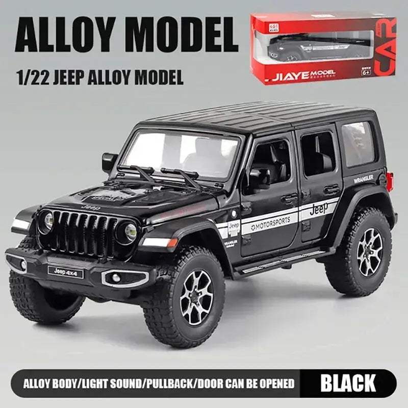 Jeep Wrangler 1 22 Diecast Alloy Pull Back Model Car With Sound And Light - Image 7