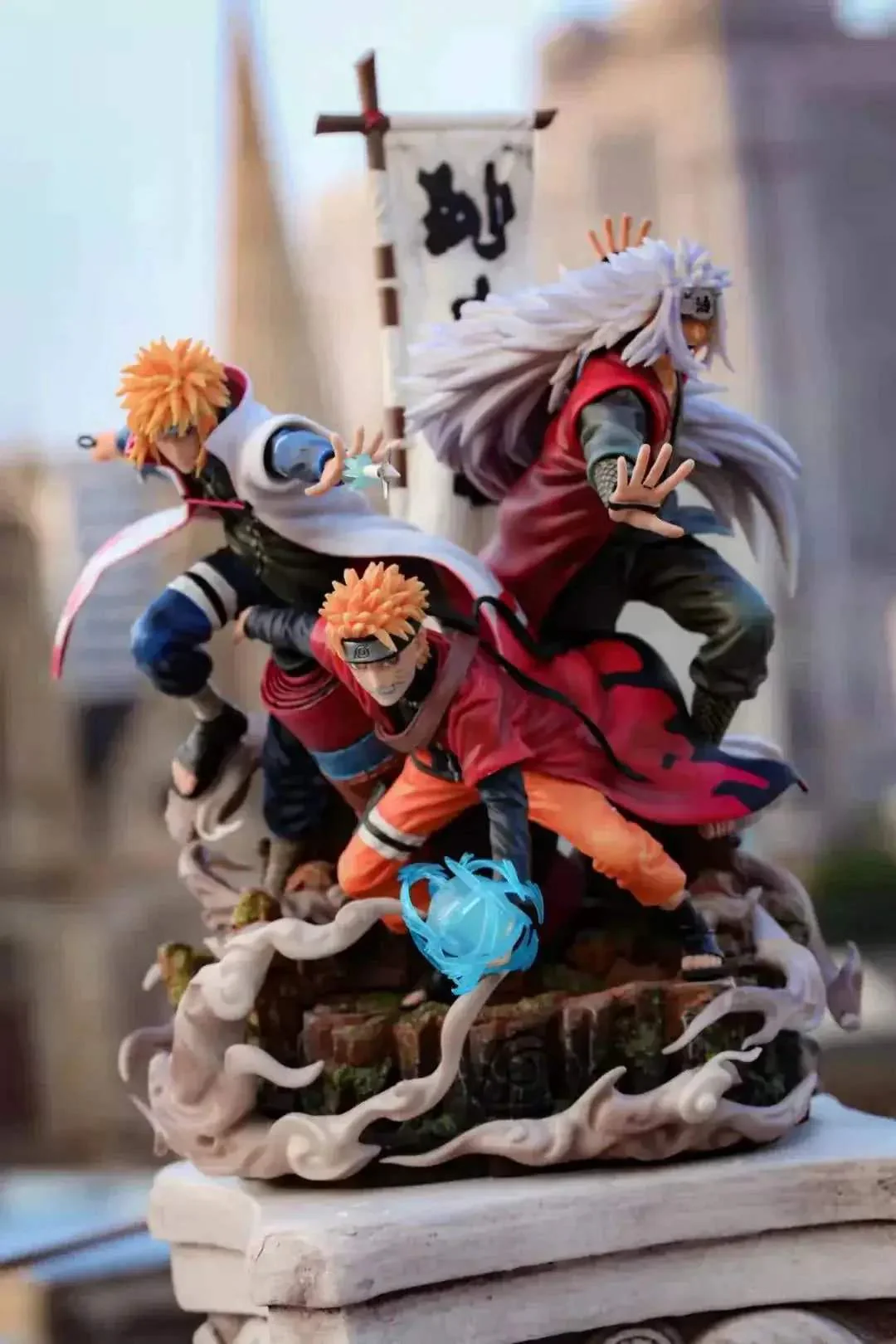 Jiraiya Minato and Naruto Anime Figurines, NARUTO SHIPPUDEN Figures Master and Apprentice Figure 41cm - Image 6