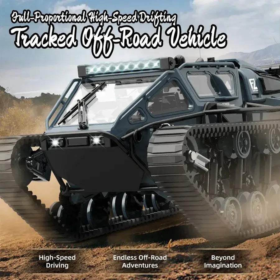 LED Light RC Tank Full Scale Remote Control Off Road - Image 2