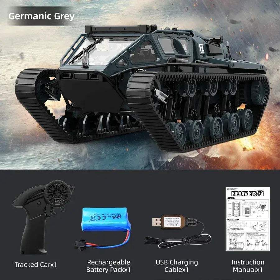 LED Light RC Tank Full Scale Remote Control Off Road - Image 8