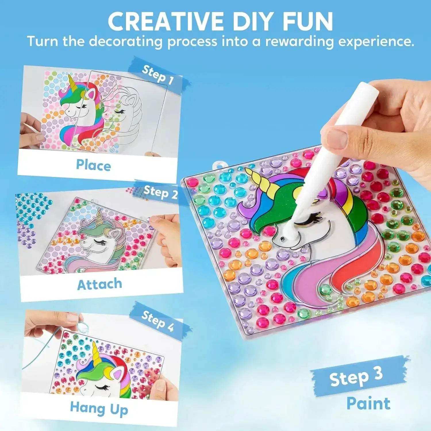Joyfy Gem Suncatcher Set 4 Window Art Designs For Kids - Image 2