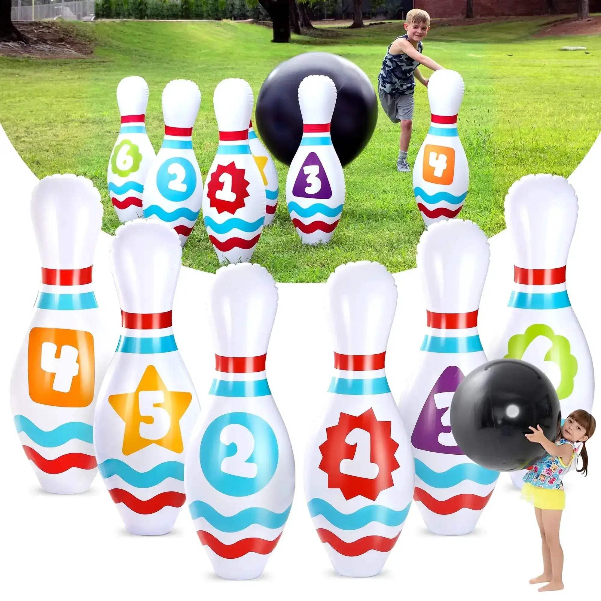 Joyfy Inflatable Bowling Set For Kids And Adults Party Ready