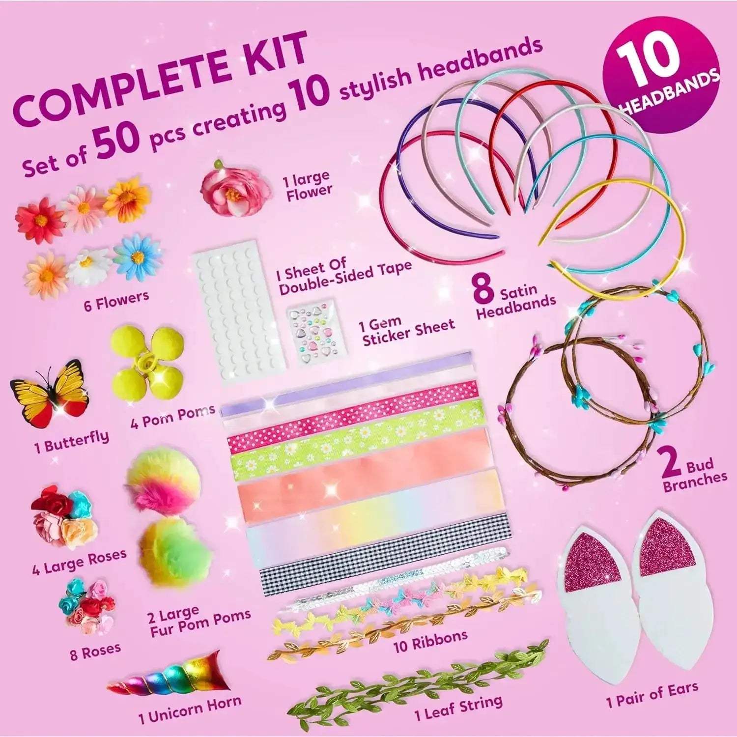 Joyfy Headband Making Kit For Girls DIY Hair Accessories Fun - Image 3