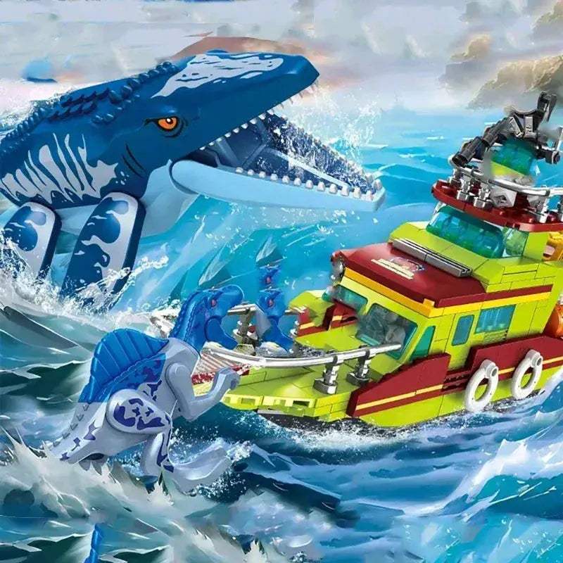 Jurassic World Mosasaurus Attack Bricks For Creative Play - Image 2