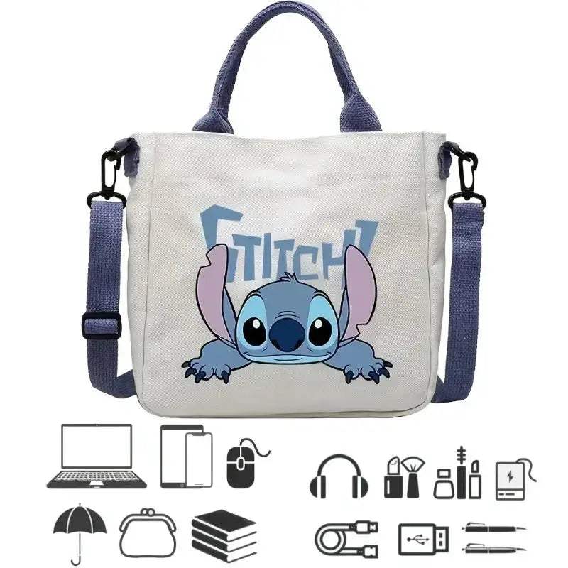 Anime Canvas Shoulder Bag Crossbody For Teens Unisex Convenience - Image 2