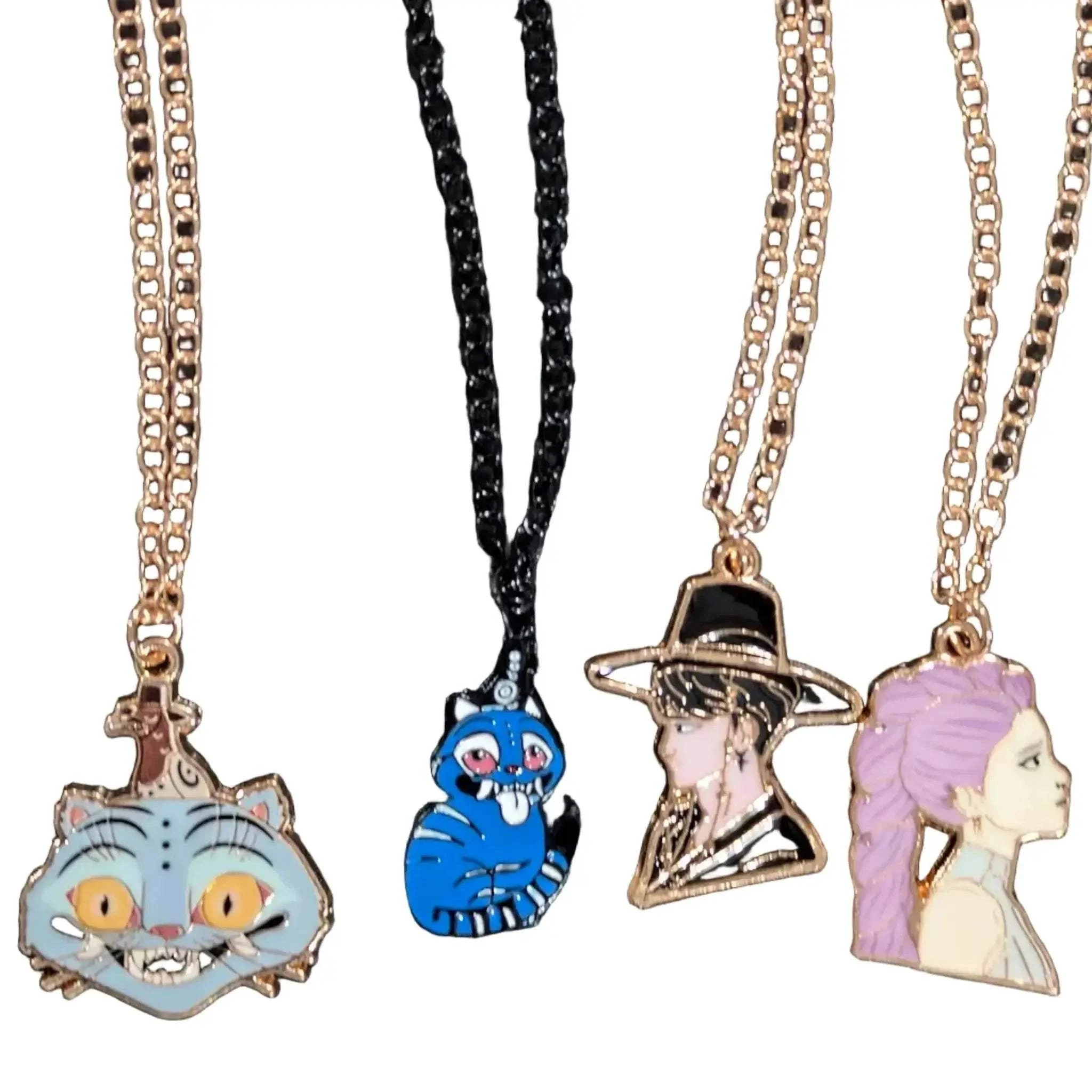 K-Pop Demon Hunters Enamel Pendant Necklace with Vibrant Detailing