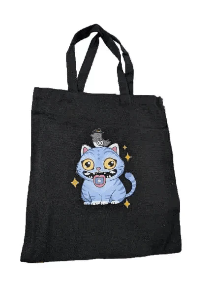 K Pop Demon Hunters Lightweight Tote Bag Chibi Tiger Mascot