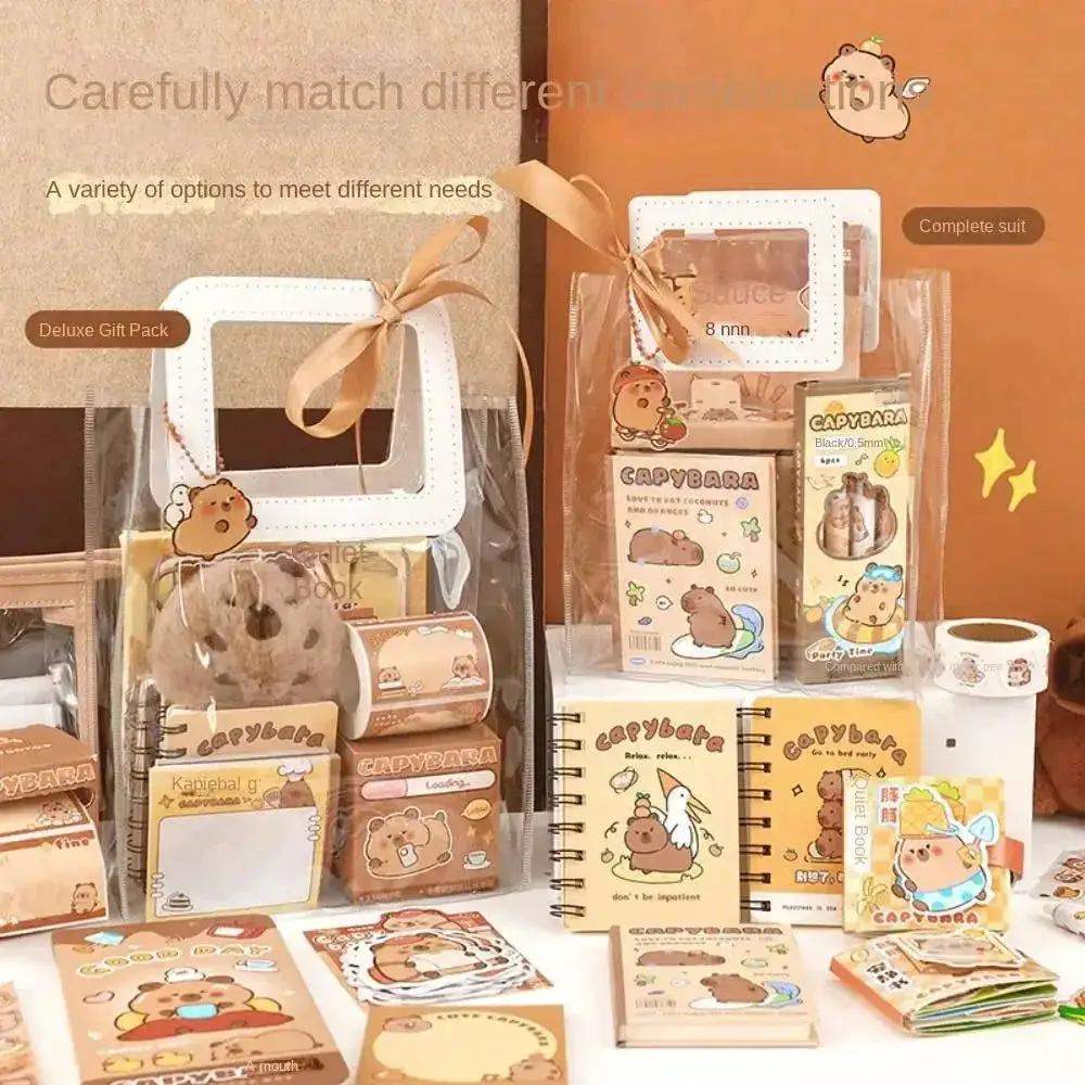 Kawaii Capybara Stationery Set, Abundant Cartoon Cute Birthday Gift for School Students - Image 3
