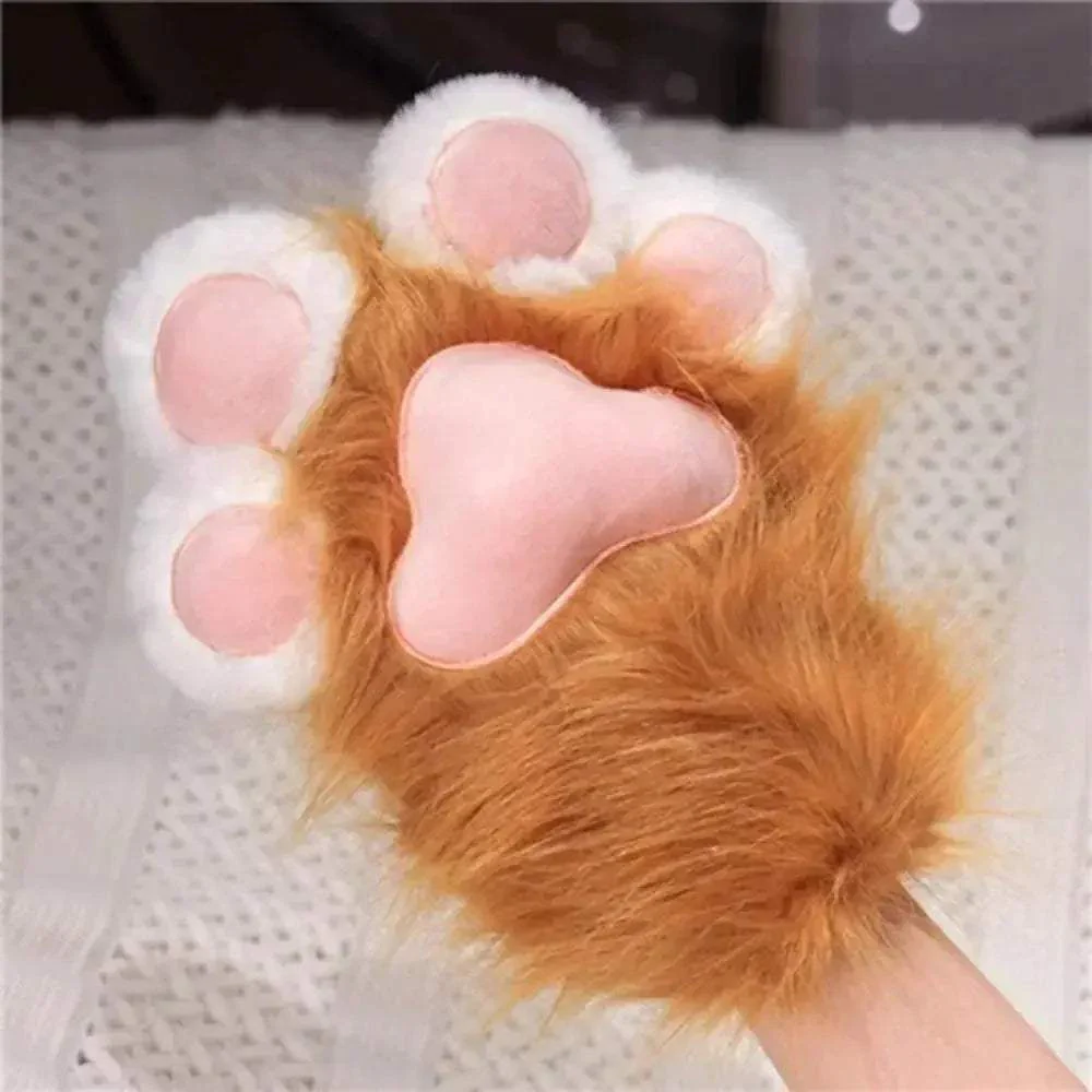 Kawaii Cartoon Cosplay Costume Gloves Plush Cat Paw Fursuit For Furry Fans - Image 10