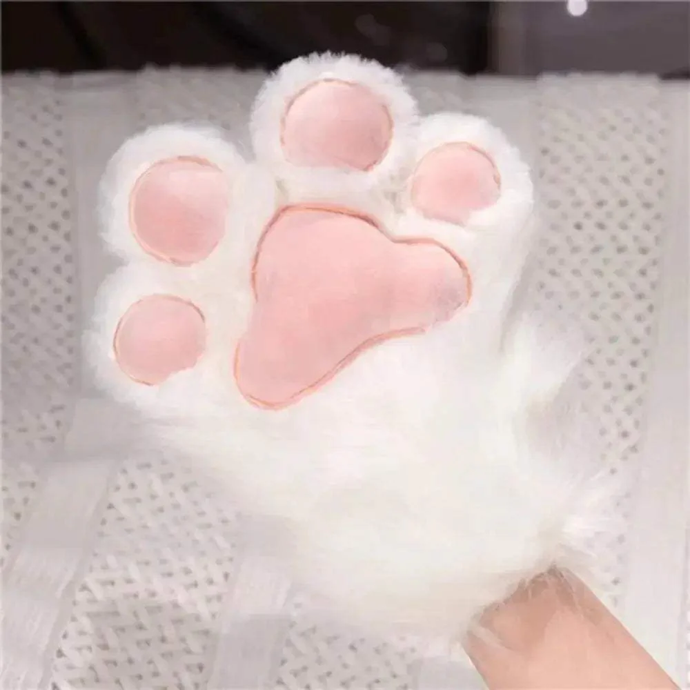 Kawaii Cartoon Cosplay Costume Gloves Plush Cat Paw Fursuit For Furry Fans - Image 7
