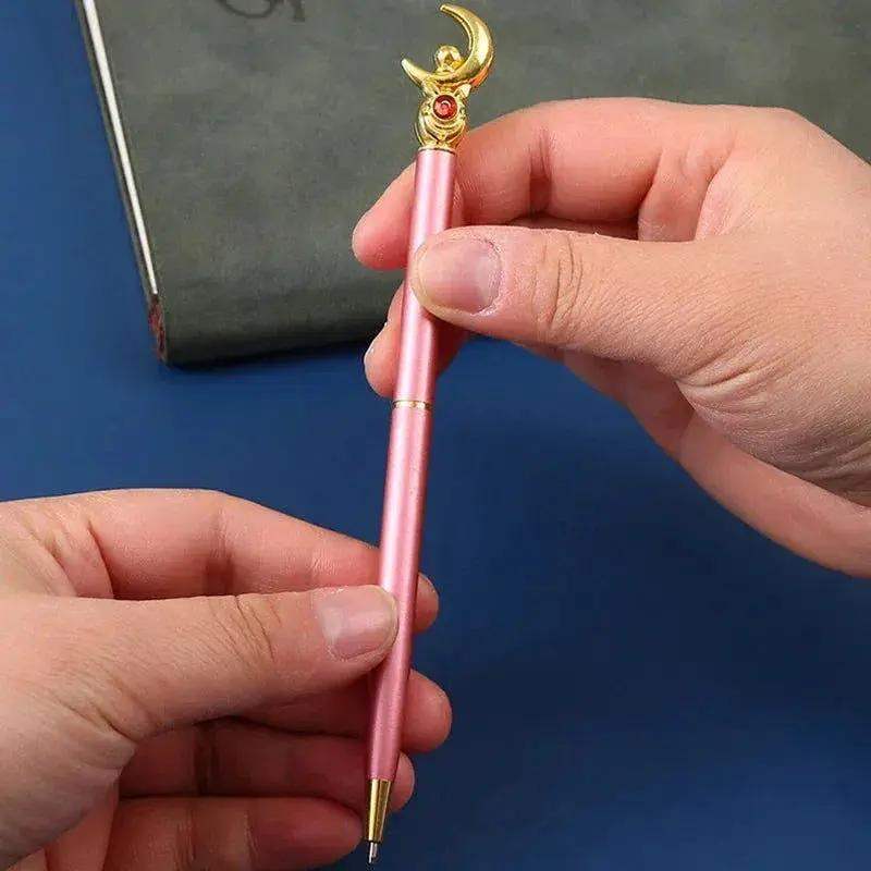 Kawaii Sailor Moon Ballpoint Pen, Black Office Pen Stationery Supplies School Student Gifts - Image 3