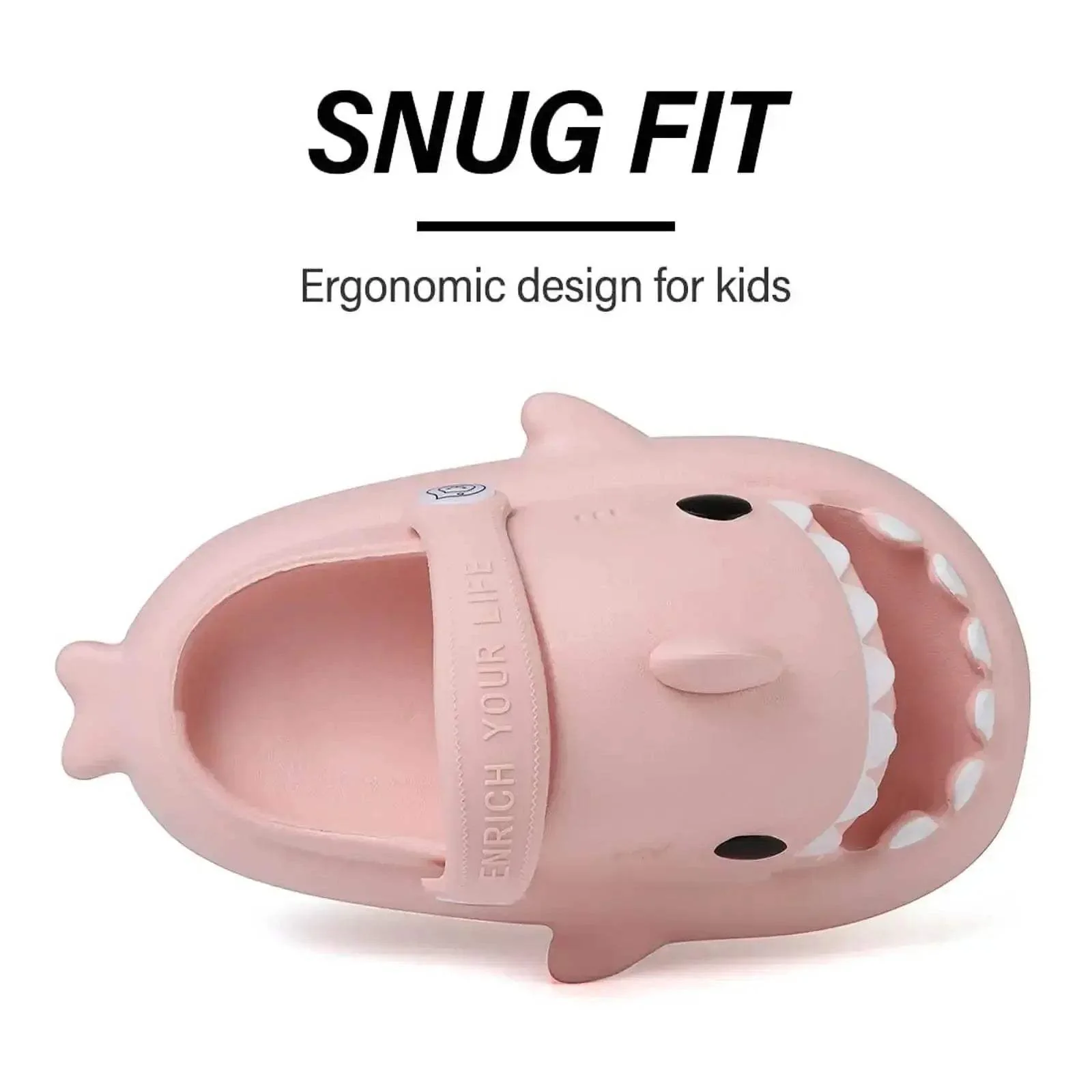 Kids Shark Slides Cushioned Beach Sandals For Toddlers - Image 6