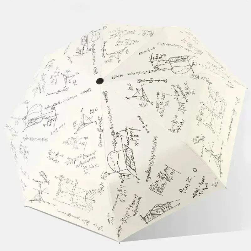 Kids Automatic Folding Umbrella UV Protection With Math Formula Pattern - Image 6