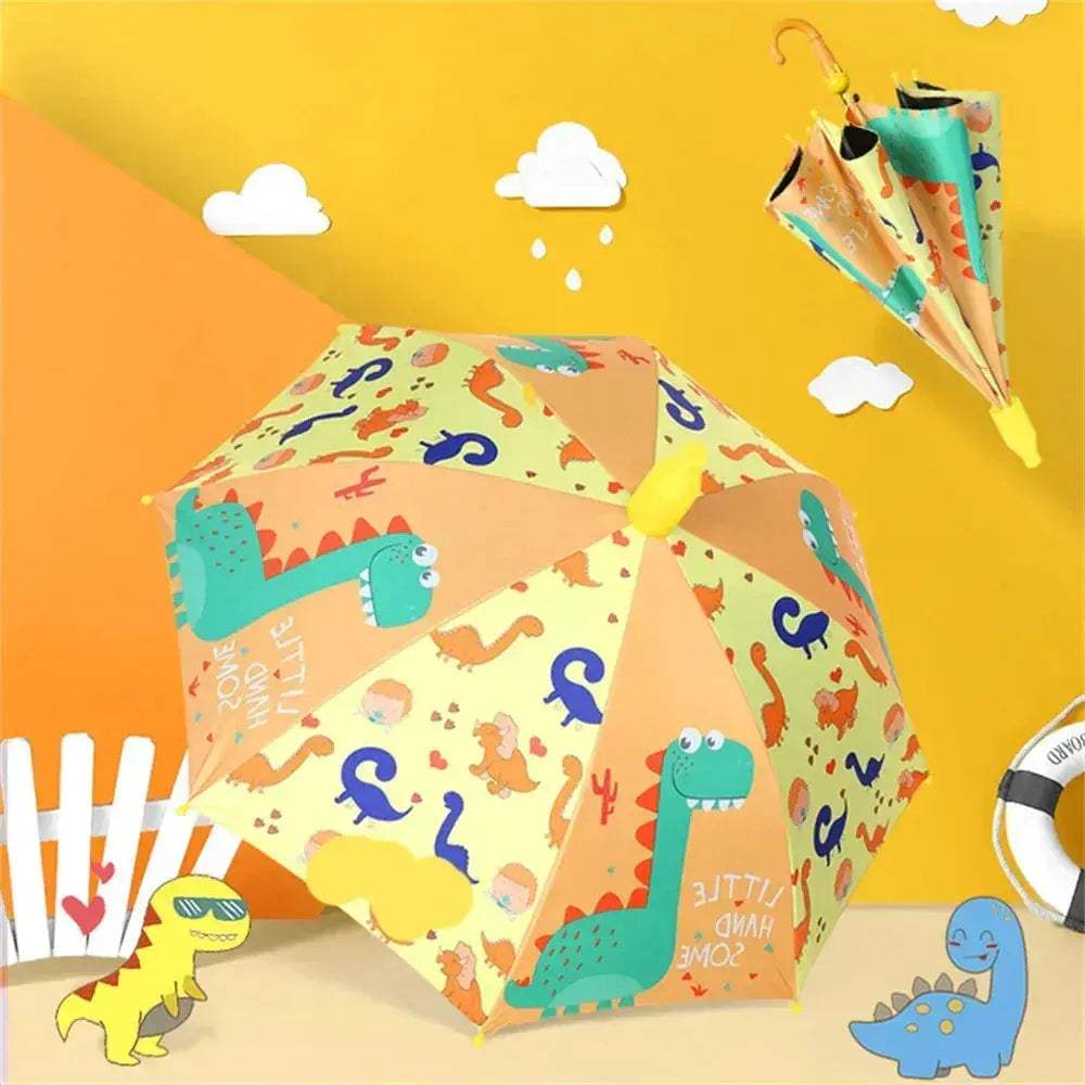 Kids Cartoon Automatic Umbrella Windproof Long Handle - Image 3