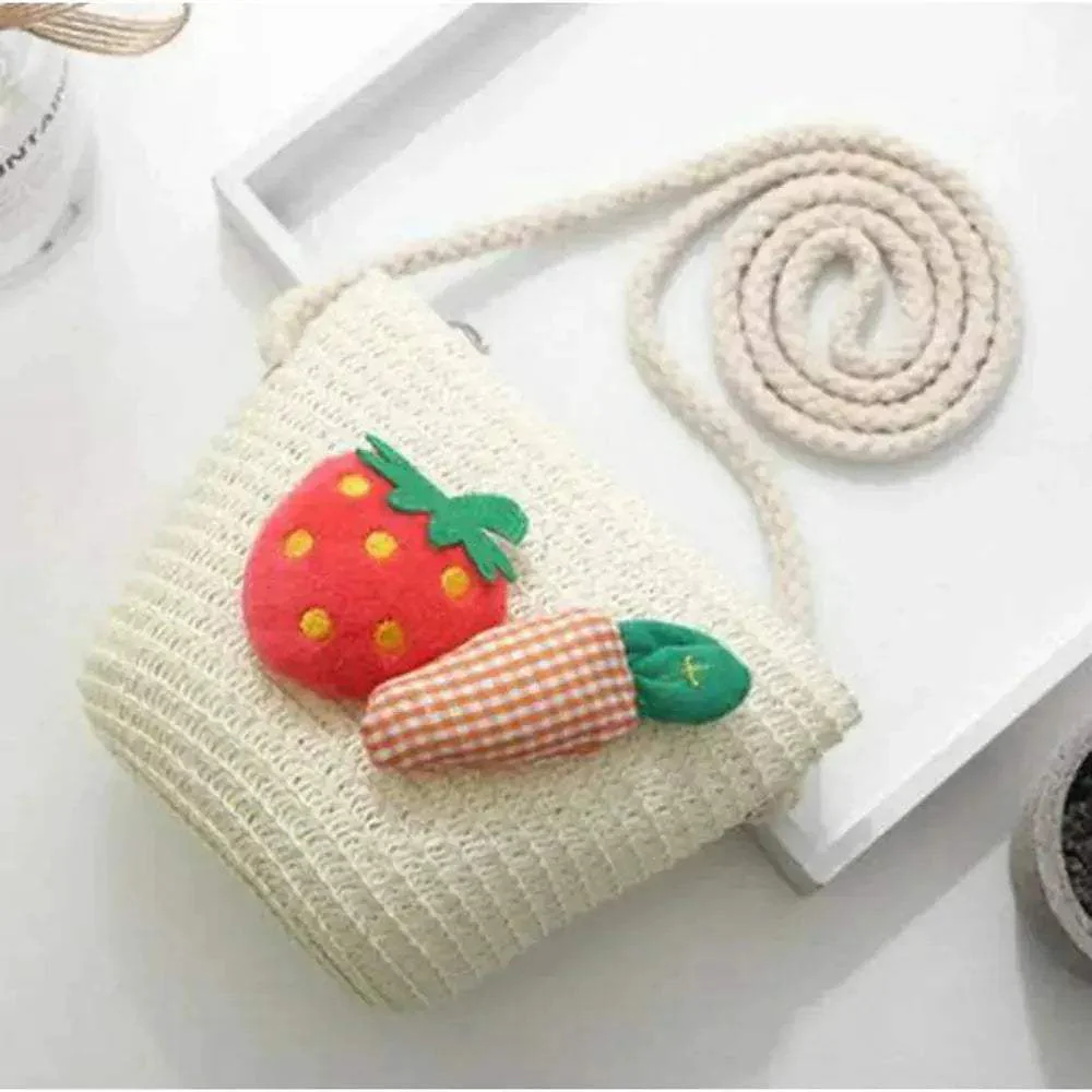 Kids Cute Hand Bag Children's Weave Shoulder Bags Fashion Straw Cross Bag For Girls Made From Natural - Image 20