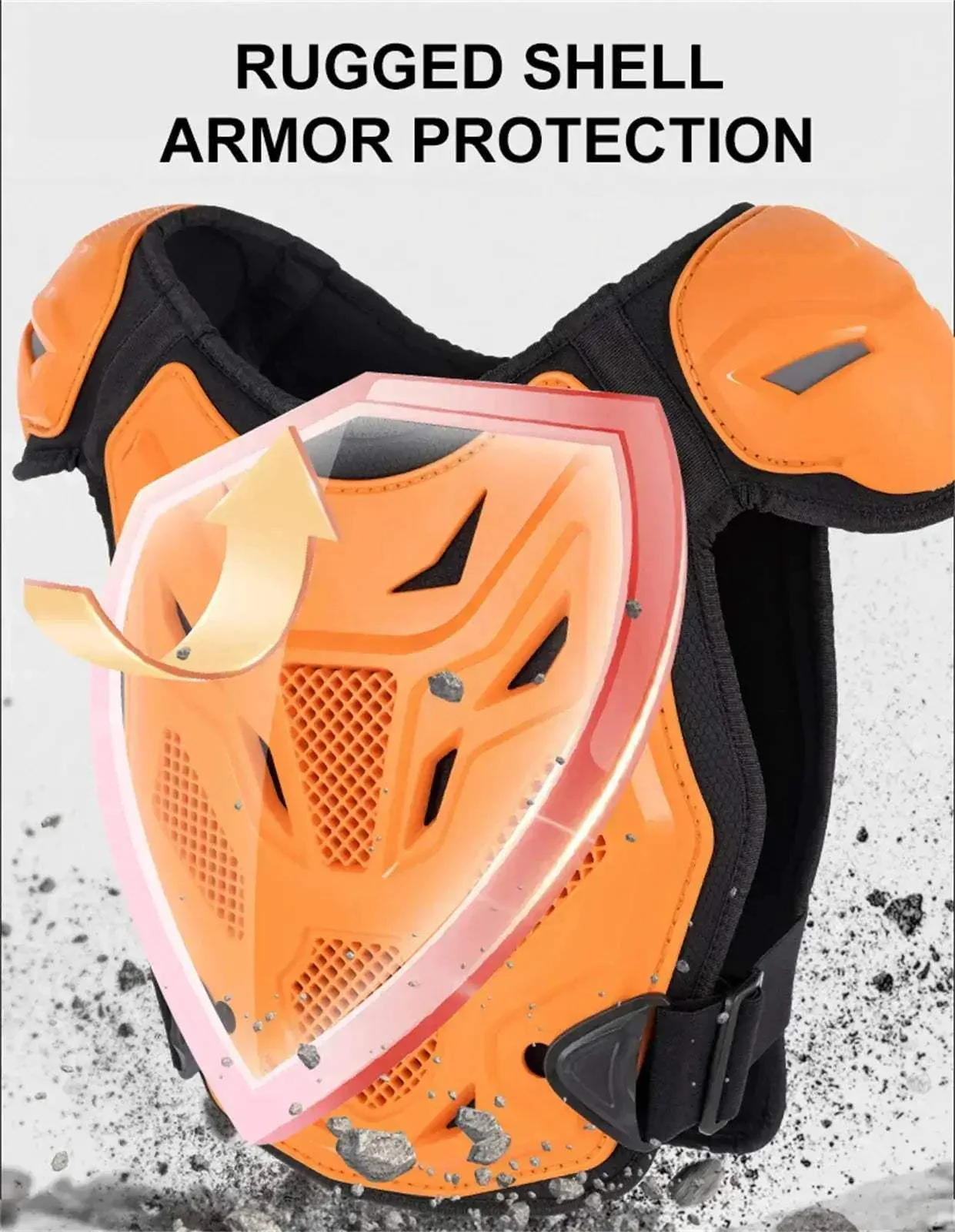 Kids Dirt Bike Chest Protector With Shockproof Armor Vest - Image 3