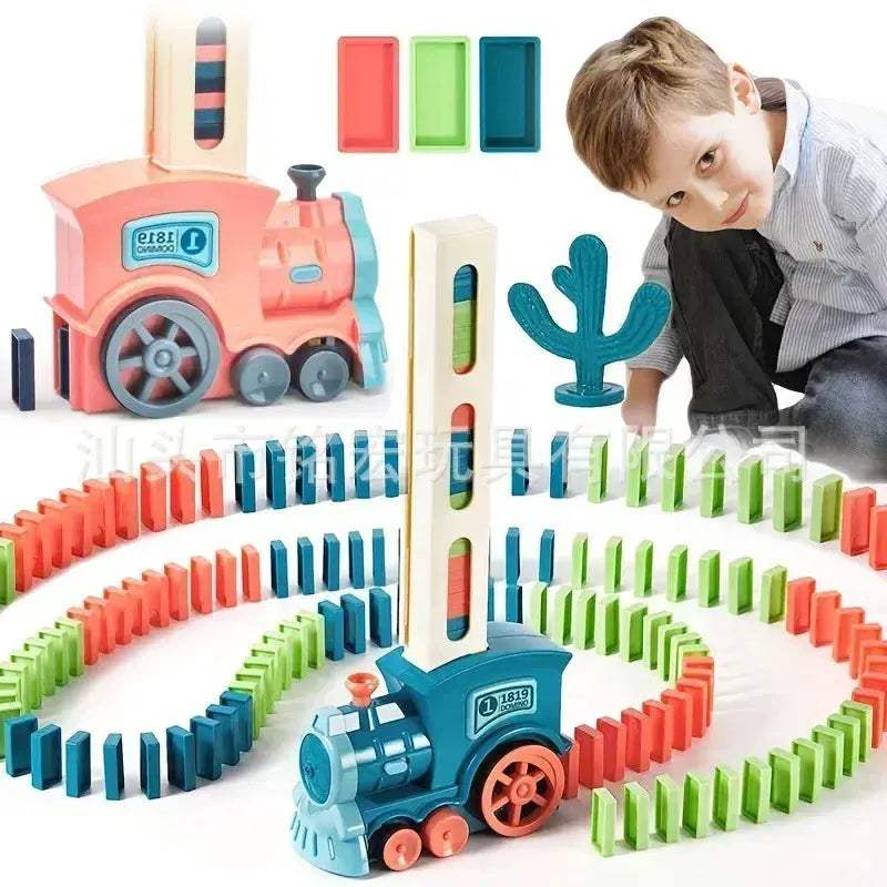 Kids Domino Train Set Educational STEM Toy For Learning Fun - Image 2