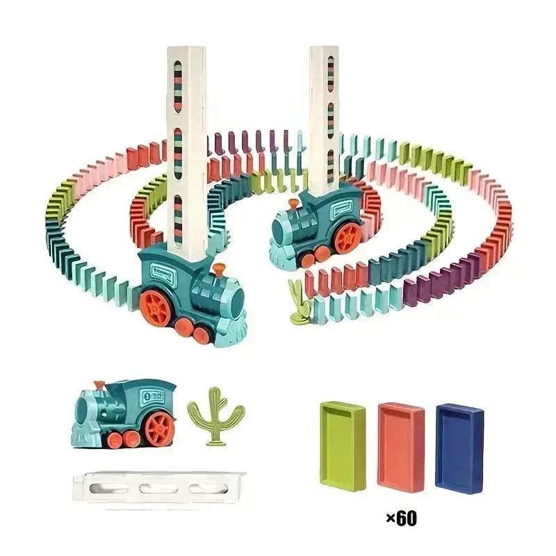 Kids Domino Train Set Educational STEM Toy For Learning Fun - Image 3