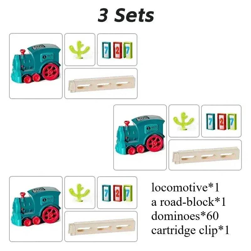 Kids Domino Train Set Educational STEM Toy For Learning Fun - Image 7