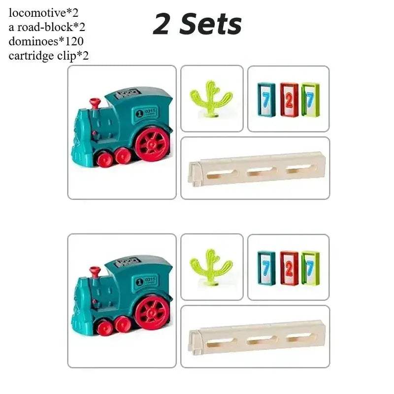 Kids Domino Train Set Educational STEM Toy For Learning Fun - Image 8