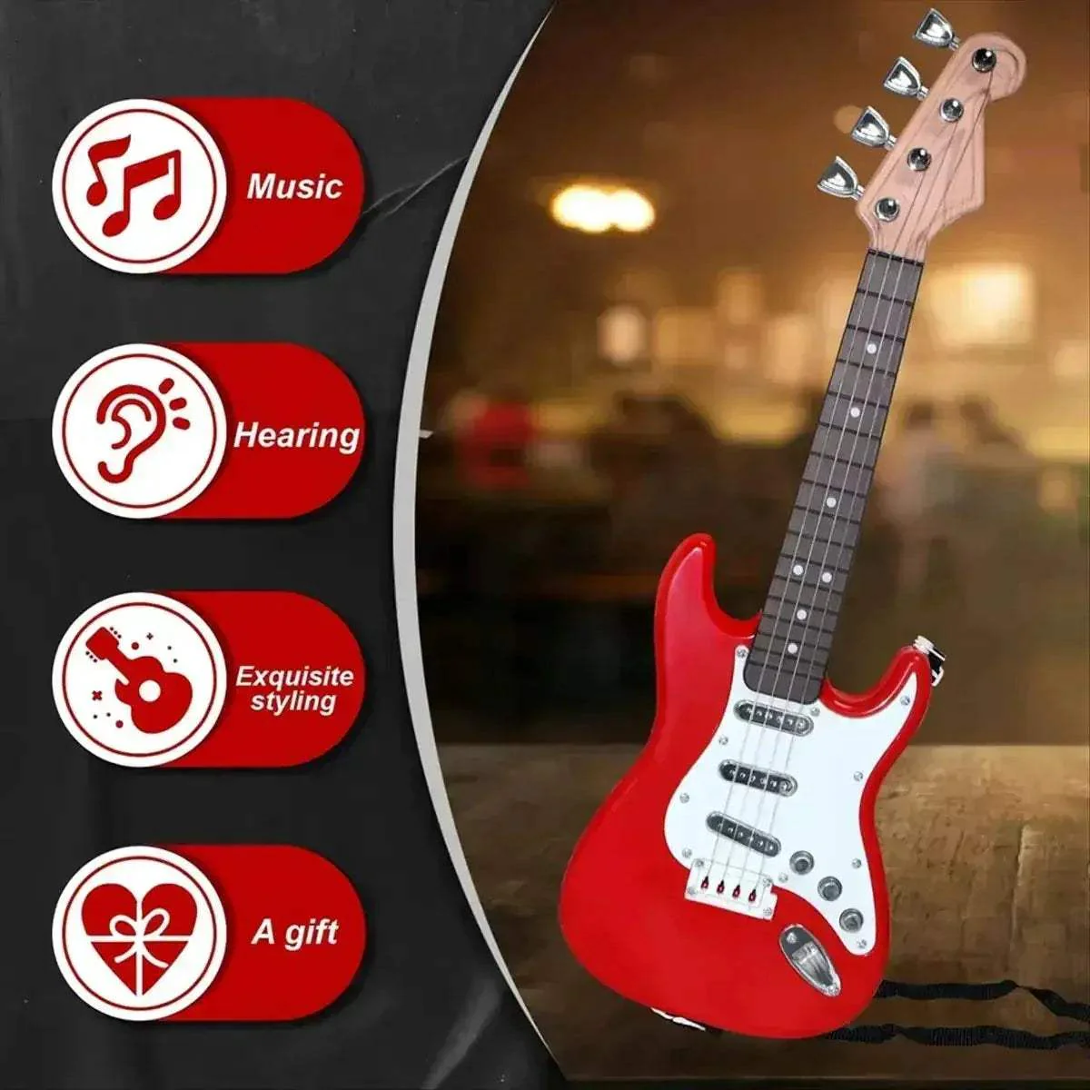Kids Electric Guitar Toy With LED Lights And Rechargeable Battery - Image 2