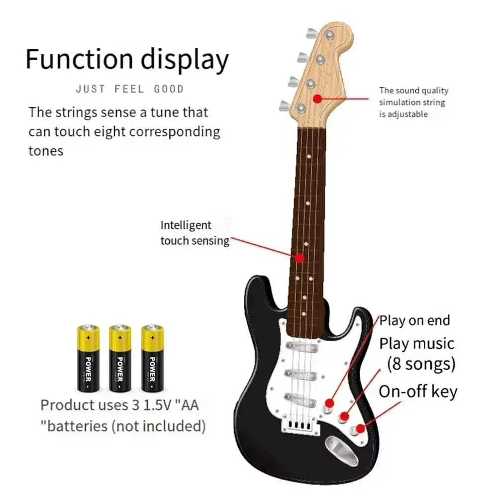 Kids Electric Guitar Toy With LED Lights And Rechargeable Battery - Image 5