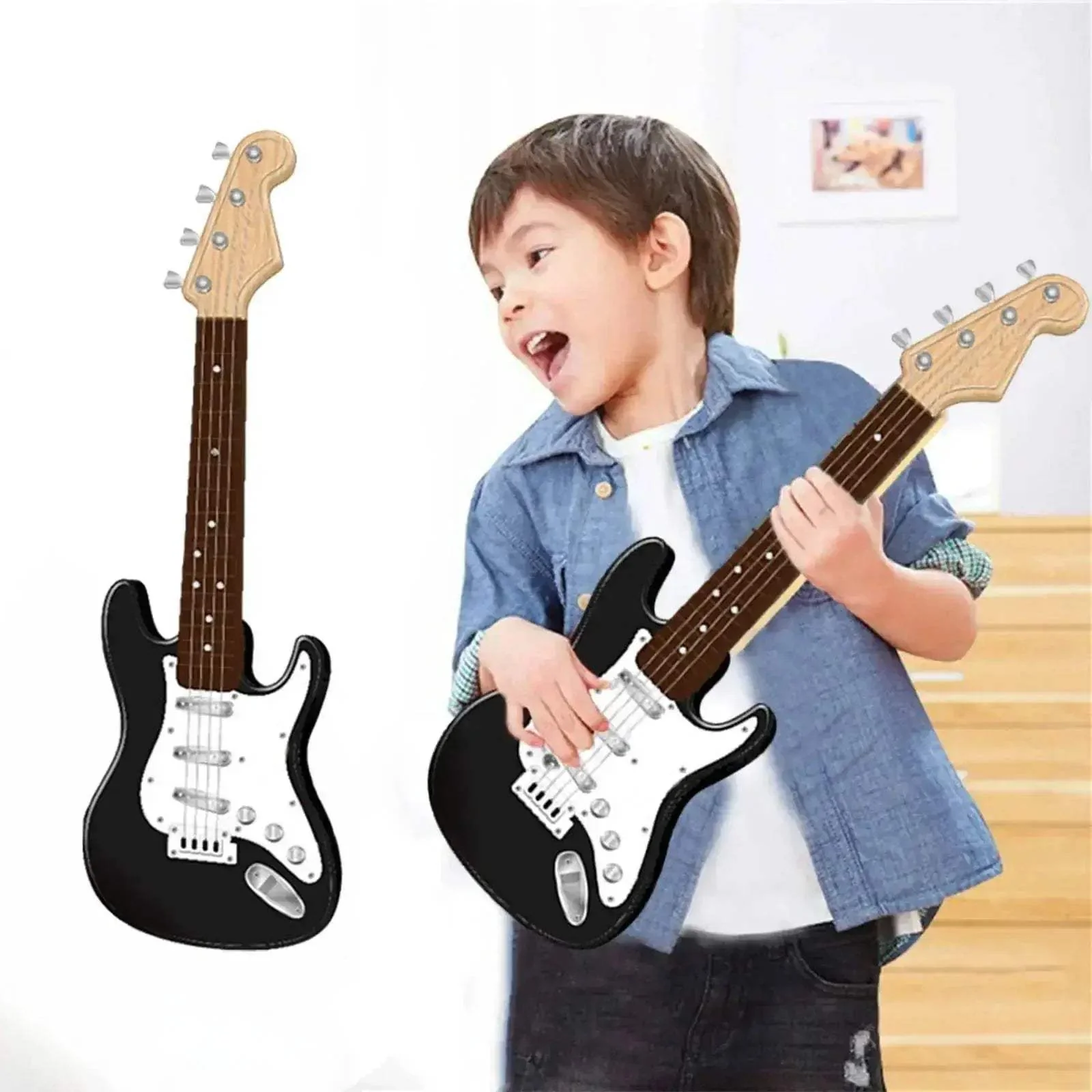 Kids Electric Guitar Toy With LED Lights And Rechargeable Battery - Image 7