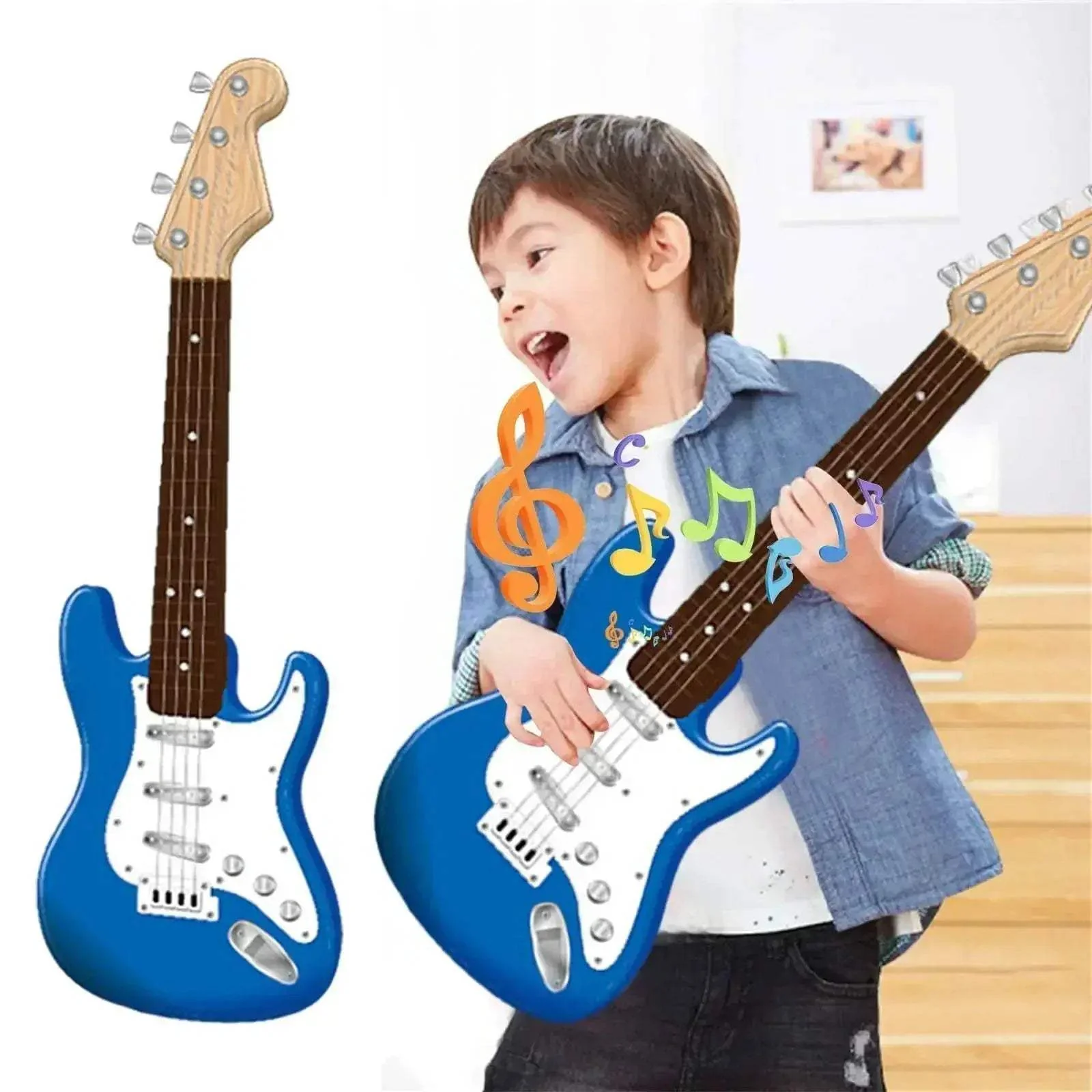 Kids Electric Guitar Toy With LED Lights And Rechargeable Battery - Image 8