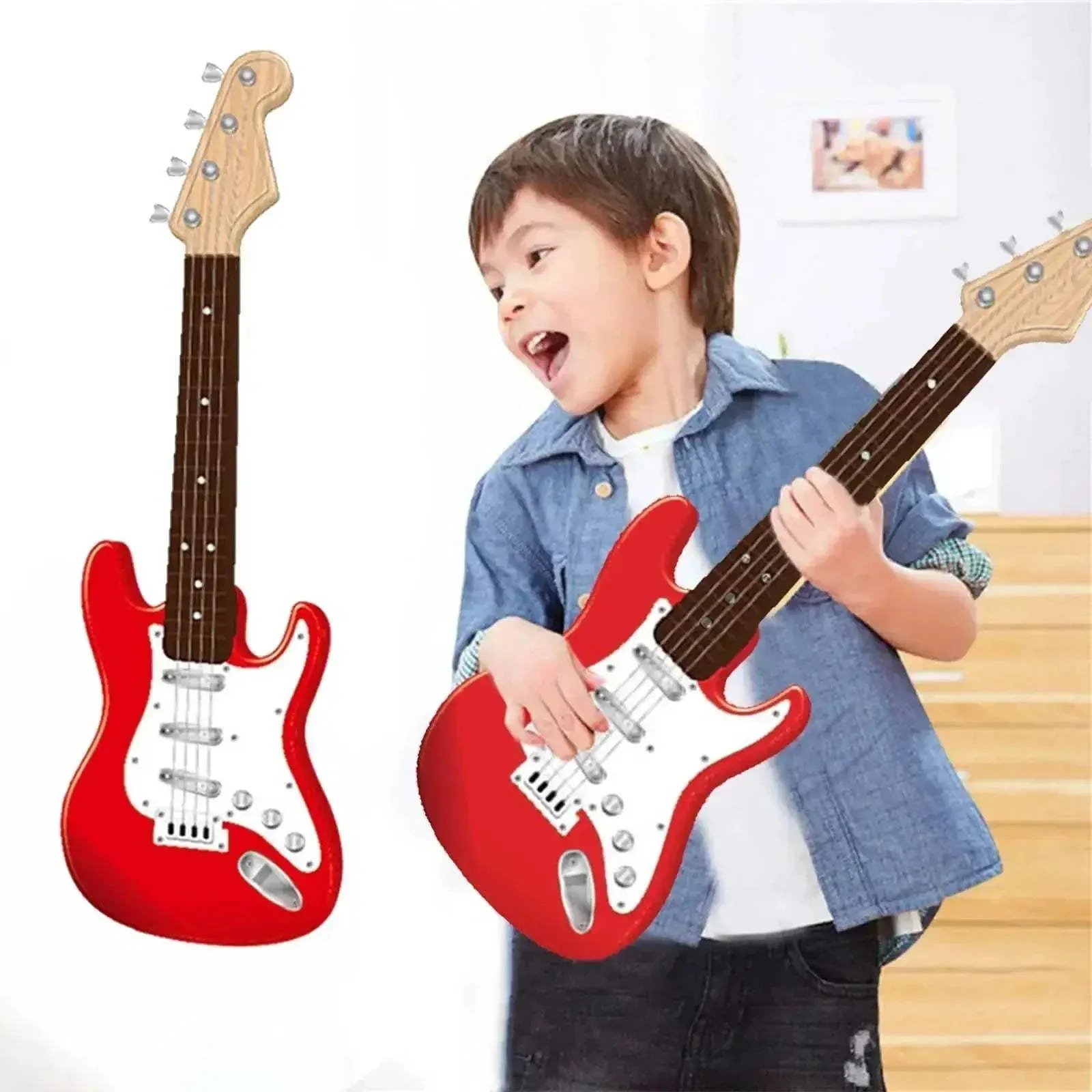 Kids Electric Guitar Toy With LED Lights And Rechargeable Battery - Image 9