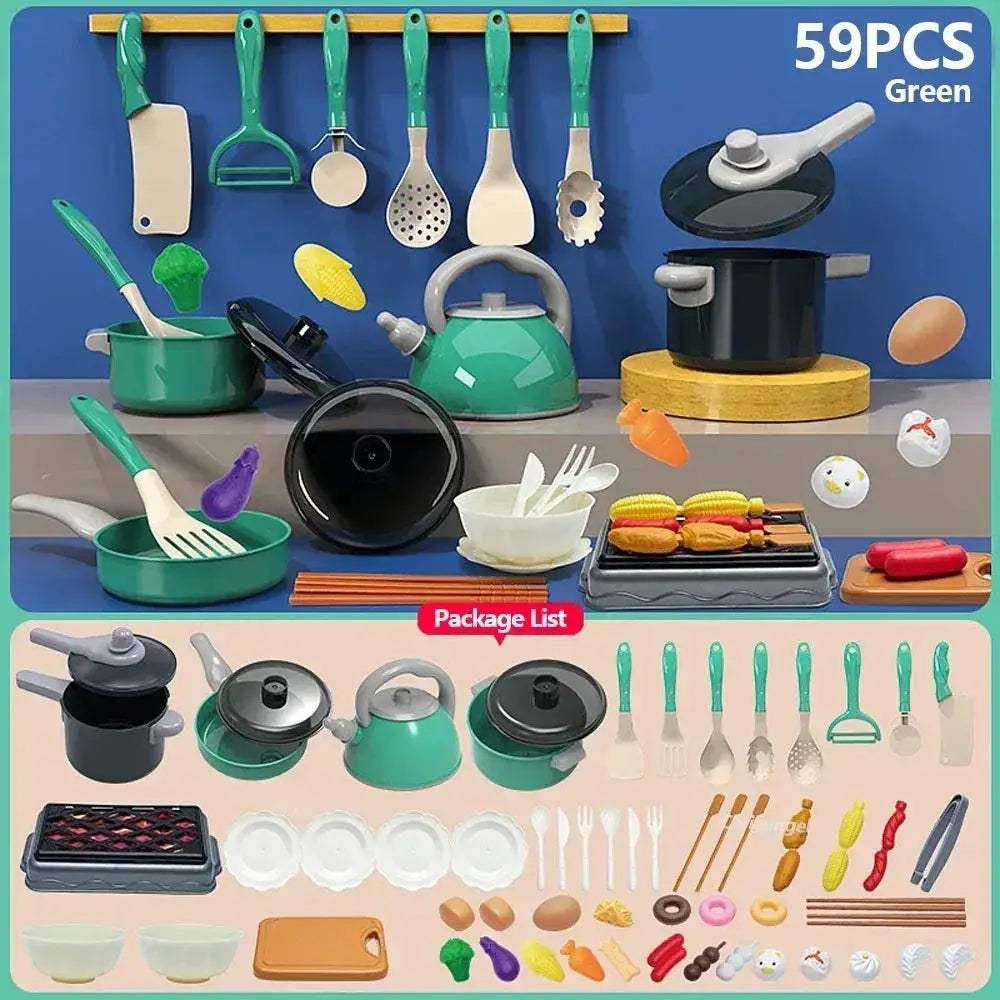 Kids Kitchen Toys Set 92Piece Pretend Play Kit for Toddlers - Image 10