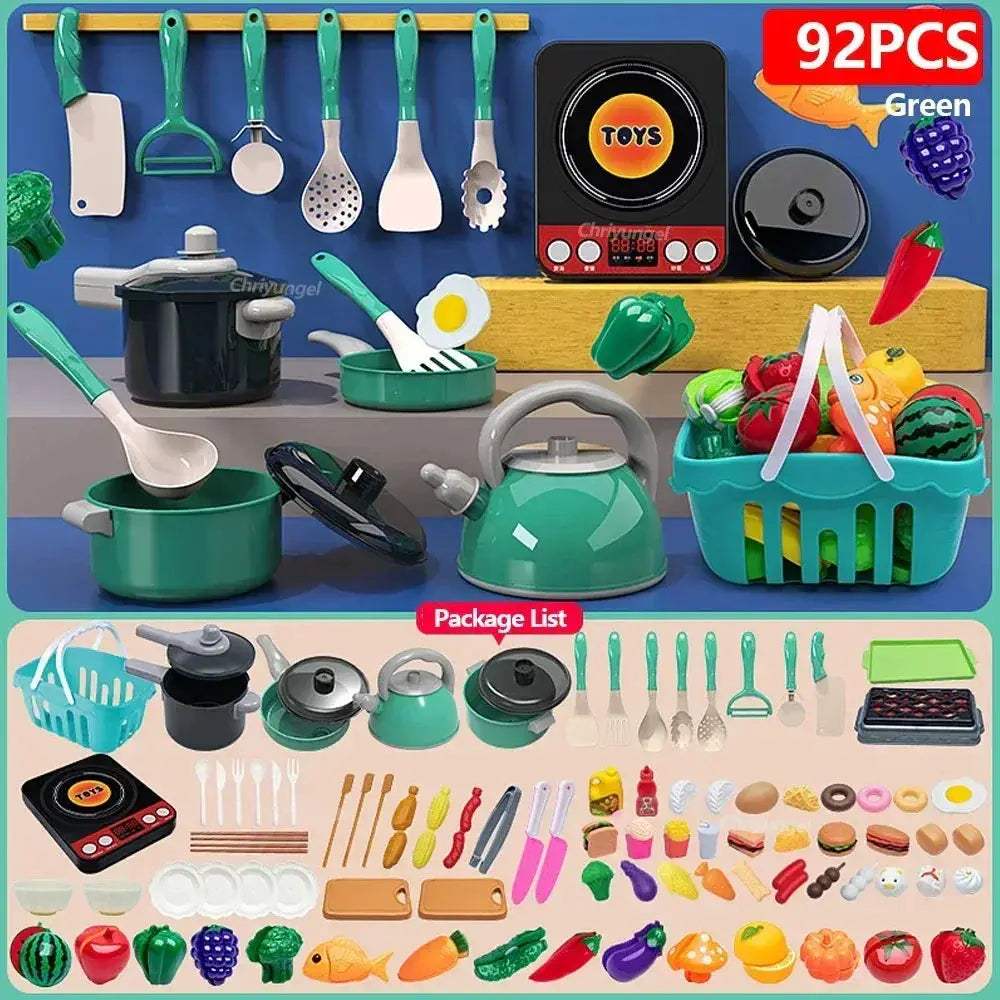 Kids Kitchen Toys Set 92Piece Pretend Play Kit for Toddlers - Image 8