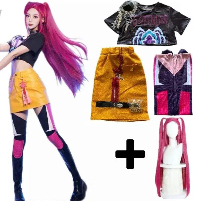 Kids Kpop Demon Cosplay Costume Set For Girls Party Ready