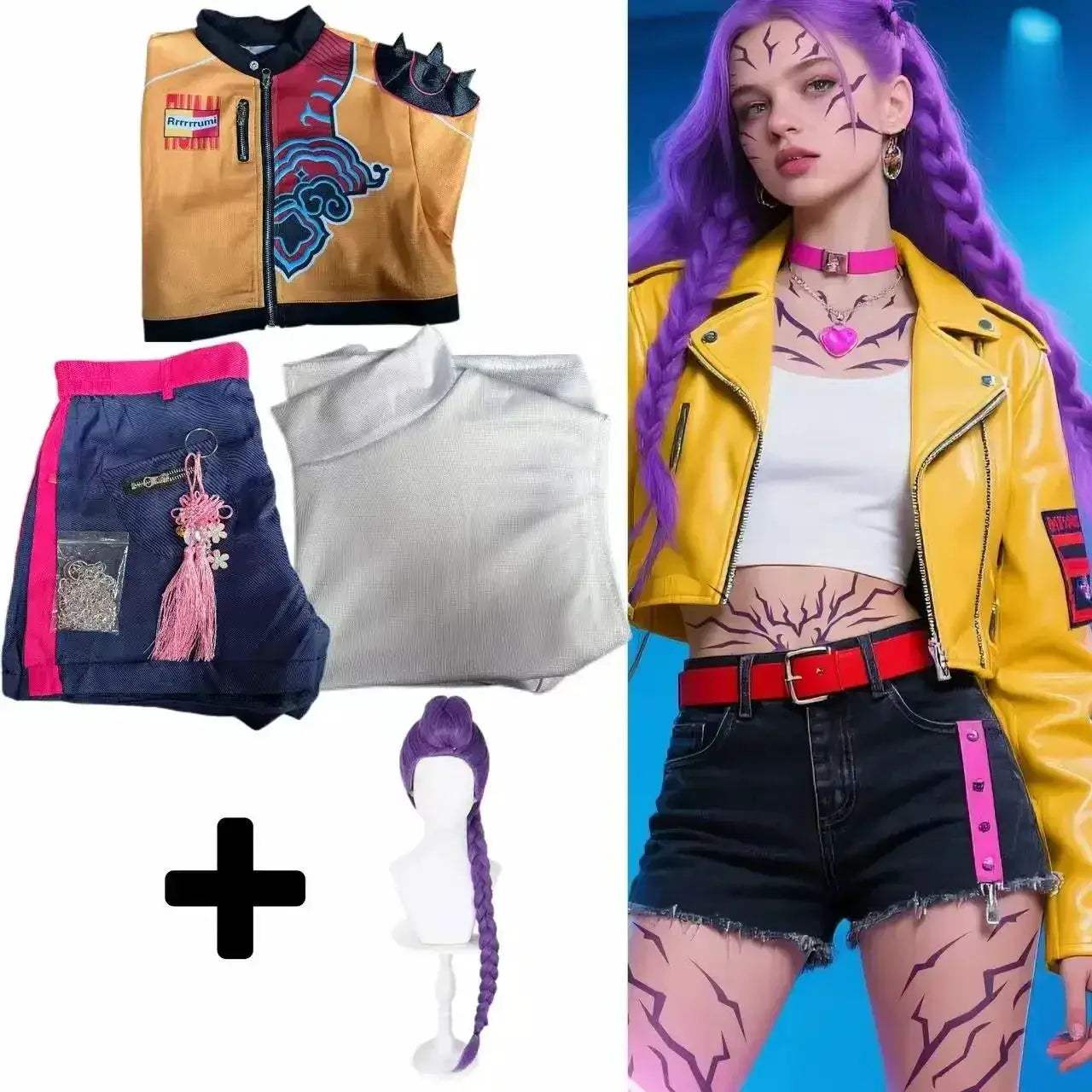 Kids Kpop Demon Cosplay Costume Set For Girls Party Ready - Image 3