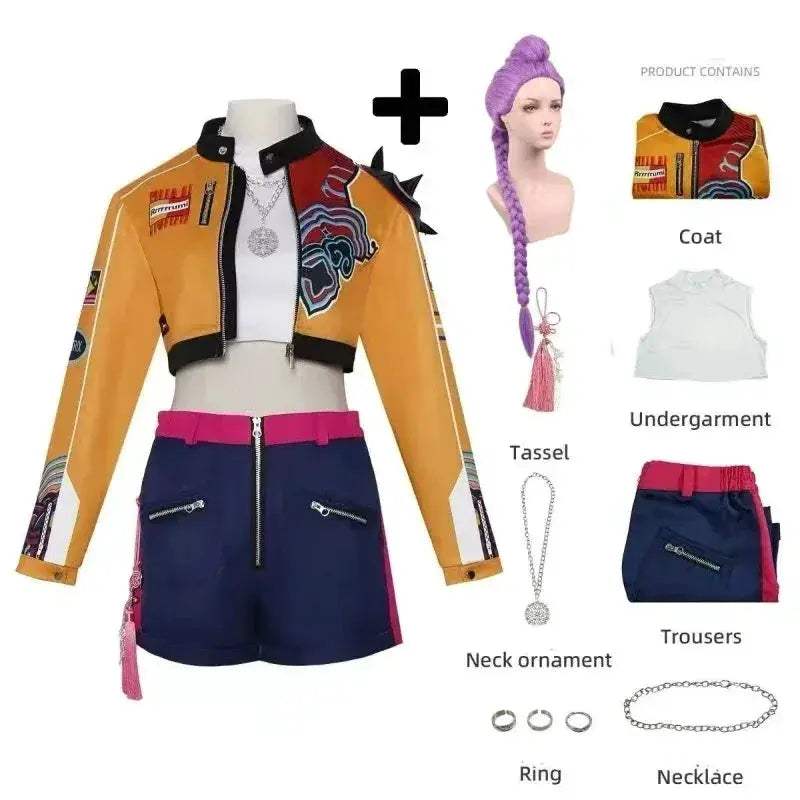 Complete Kids Kpop Cosplay Costume Set With Leggings - Image 14