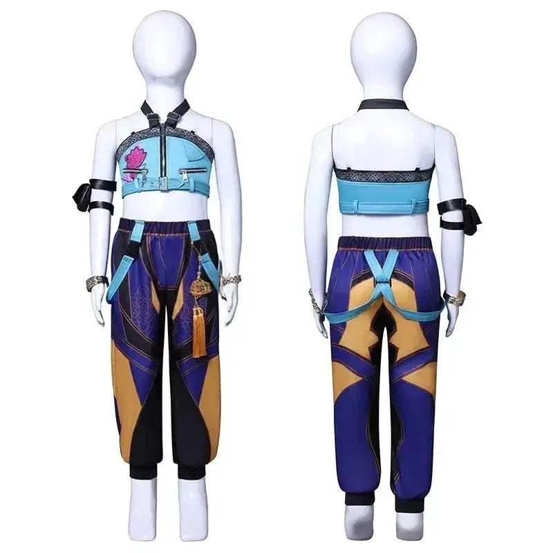 Complete Kids Kpop Cosplay Costume Set With Leggings - Image 3
