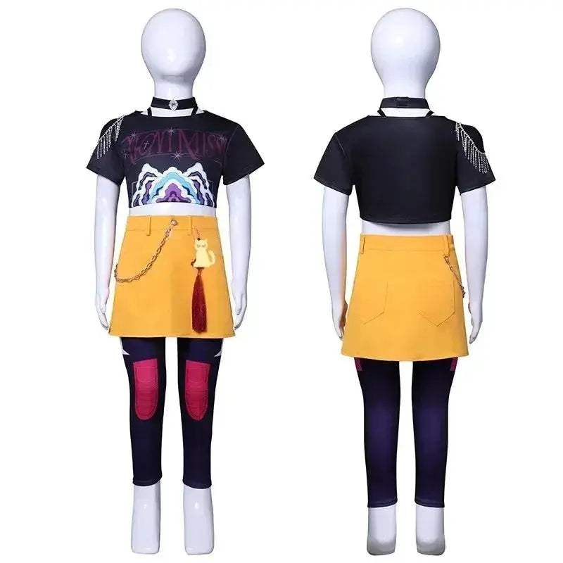 Complete Kids Kpop Cosplay Costume Set With Leggings - Image 4