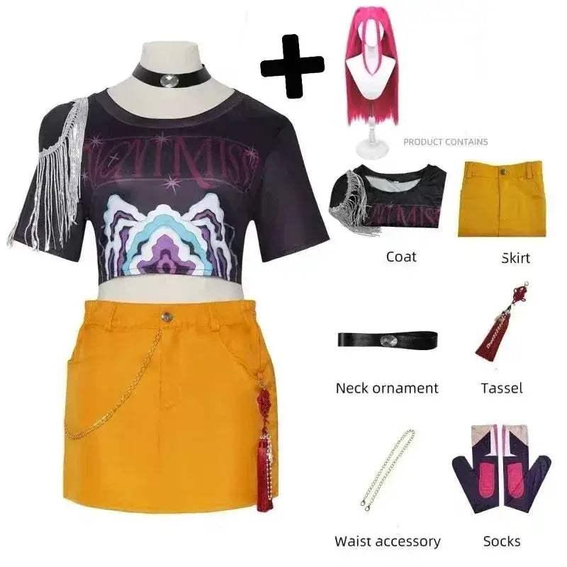 Complete Kids Kpop Cosplay Costume Set With Leggings - Image 9