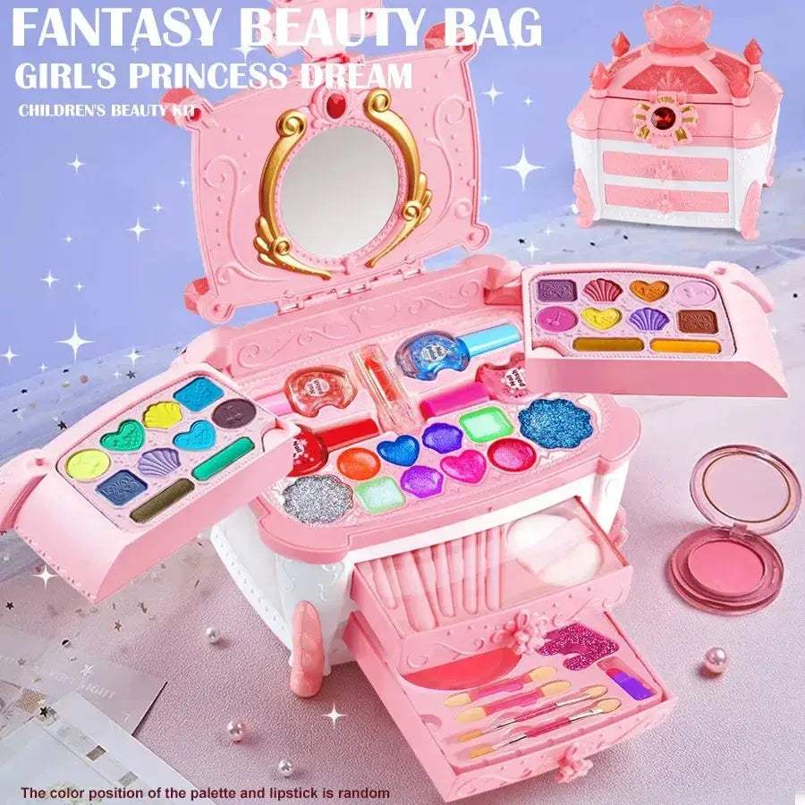 Washable Kids Makeup Kit For Girls Realistic Dress Up Toy - Image 2