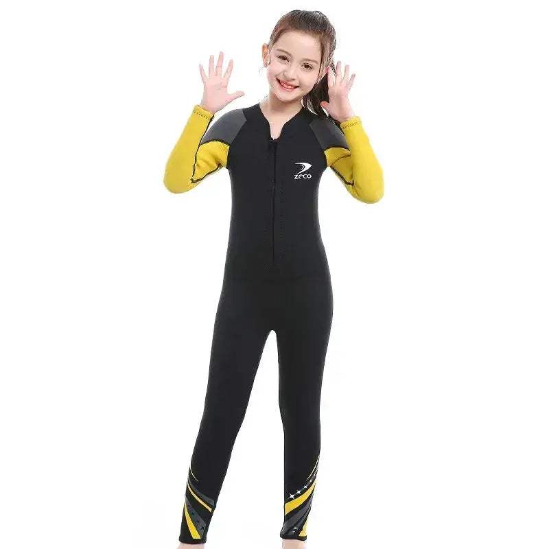 Kids Neoprene Wetsuit 2.5mm Front Zip for Swimming Outdoors - Image 10