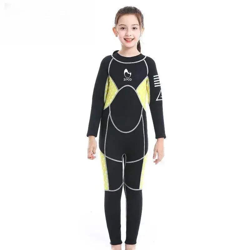 Kids Neoprene Wetsuit 2.5mm Front Zip for Swimming Outdoors - Image 11