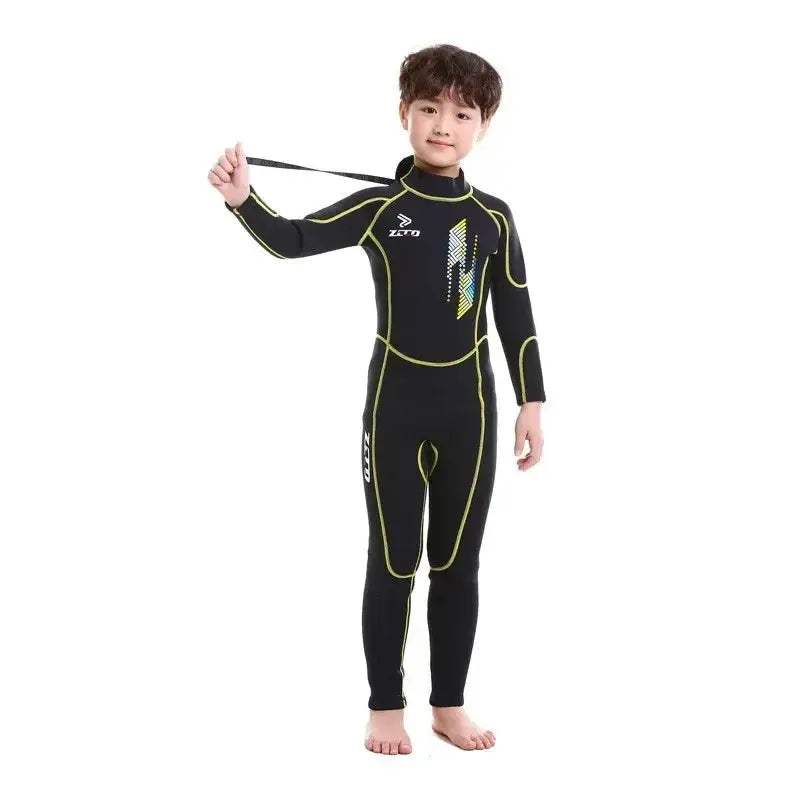 Kids Neoprene Wetsuit 2.5mm Front Zip for Swimming Outdoors - Image 12
