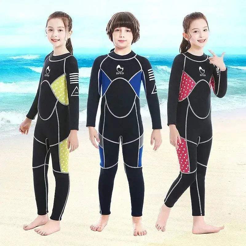 Kids Neoprene Wetsuit 2.5mm Front Zip for Swimming Outdoors - Image 2
