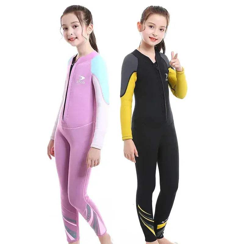 Kids Neoprene Wetsuit 2.5mm Front Zip for Swimming Outdoors - Image 3