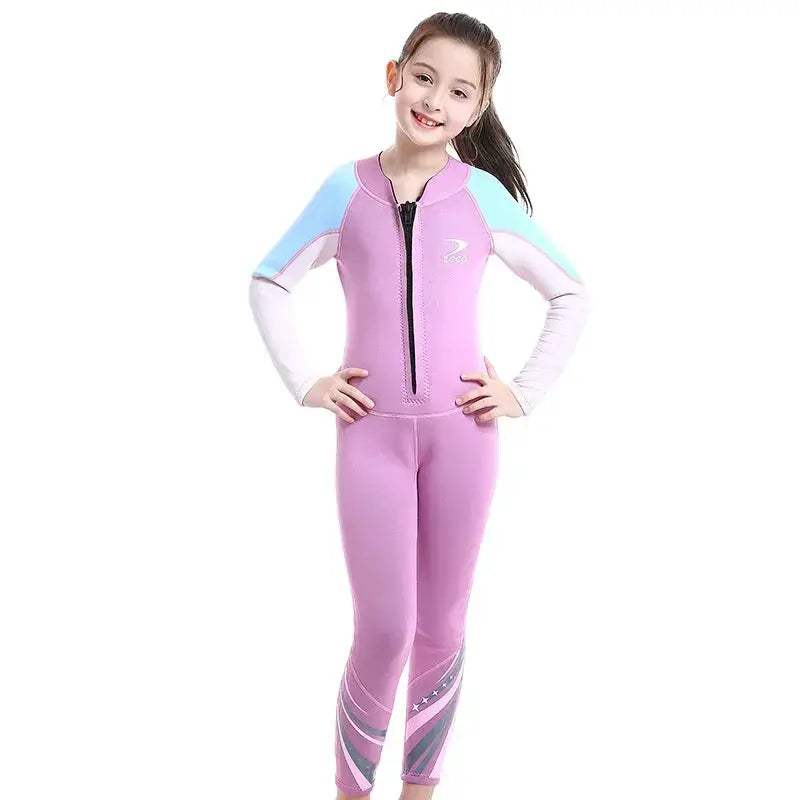 Kids Neoprene Wetsuit 2.5mm Front Zip for Swimming Outdoors - Image 9