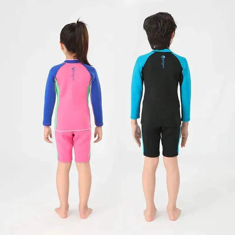 Kids Neoprene Wetsuit 2mm Highly Stretchy Two-Piece Surfing - Image 3