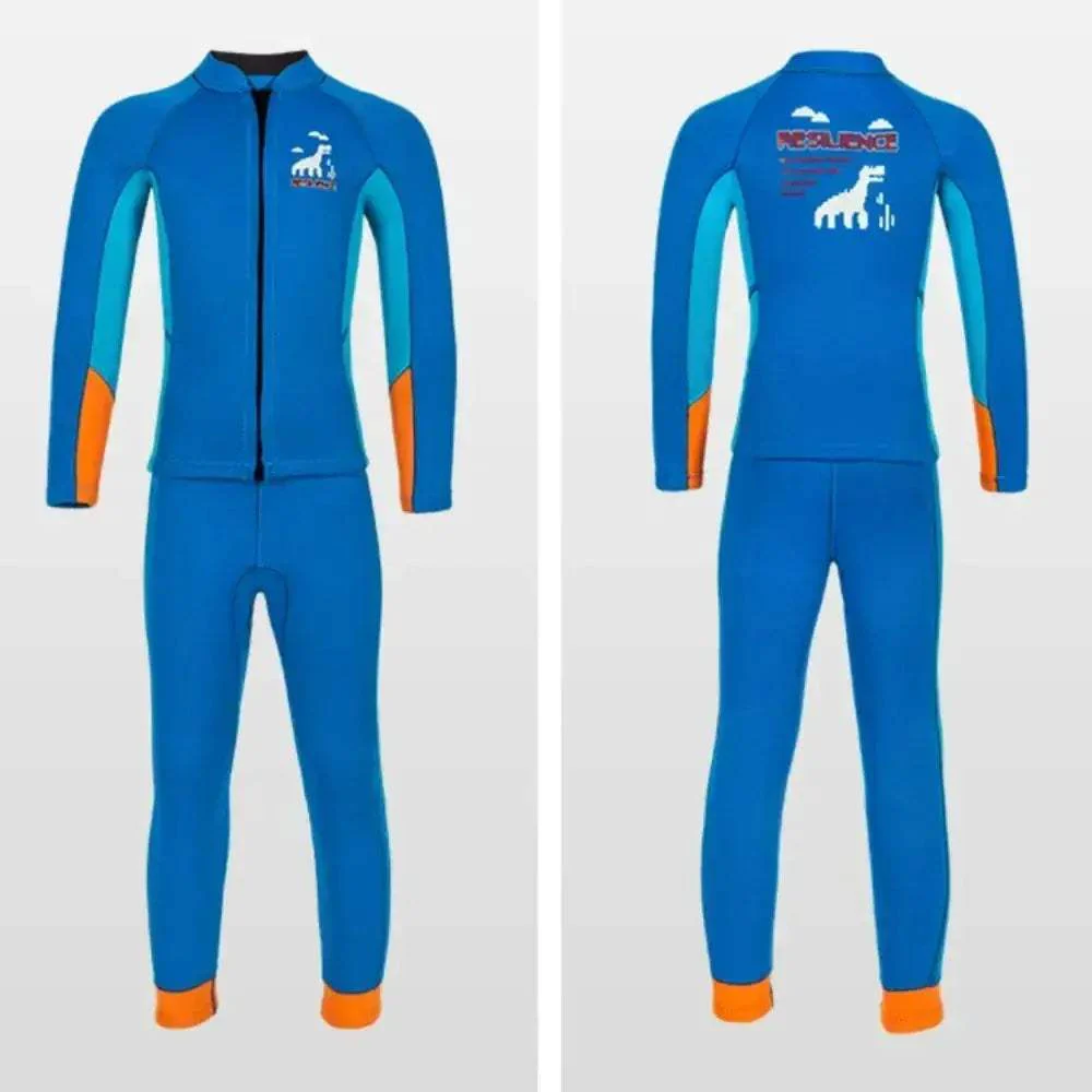 Kids Neoprene Wetsuit With Front Zip For Surfing And Swimming - Image 5