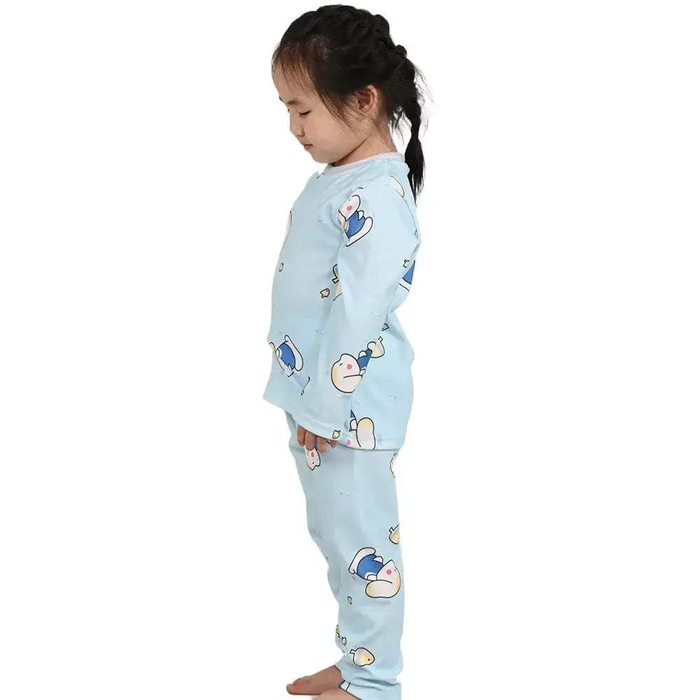 Kids Pajama Set Soft Cotton Cartoon Patterns For Cozy Sleep - Image 3