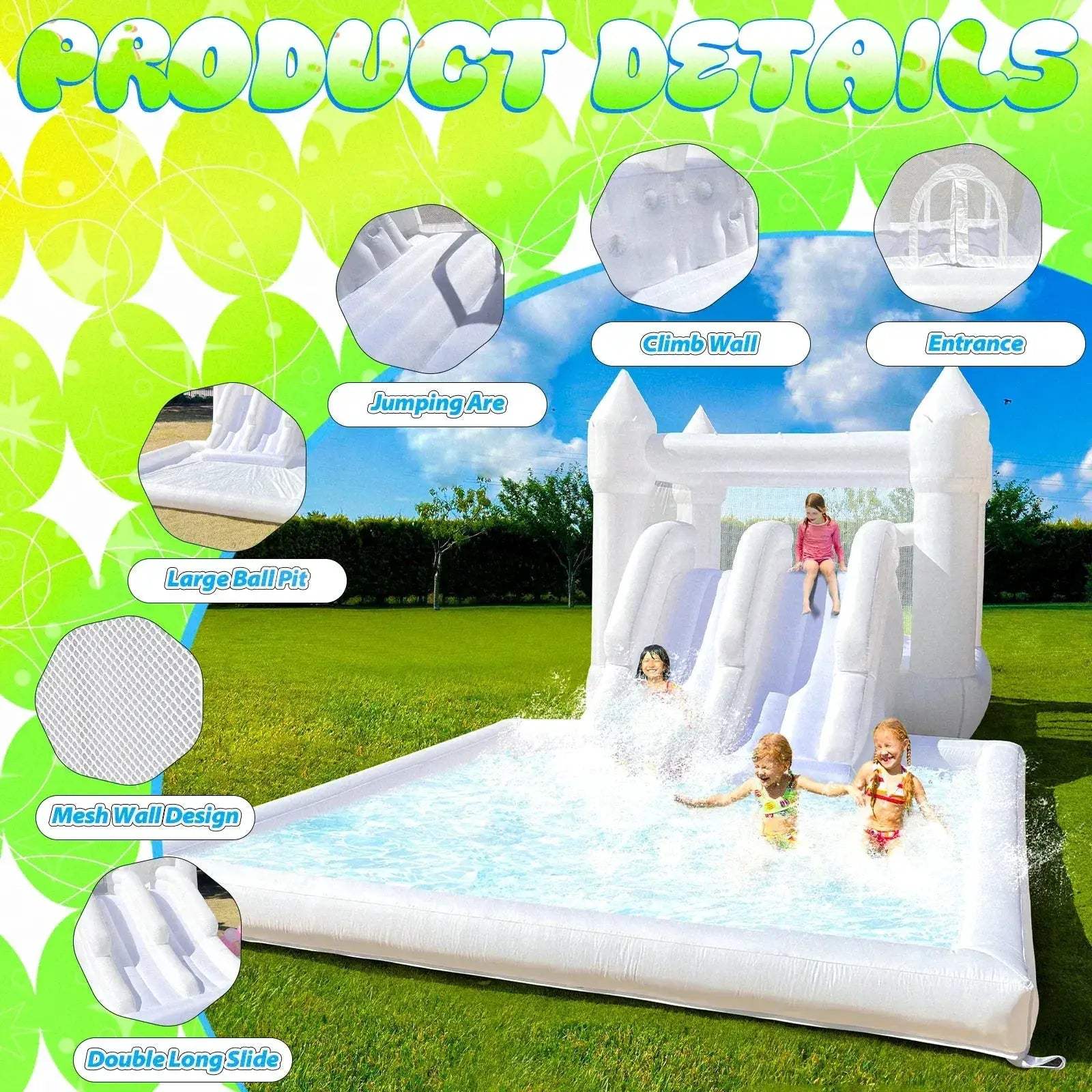 Large 19ft Inflatable Bounce House With Dual Slide For Parties - Image 3