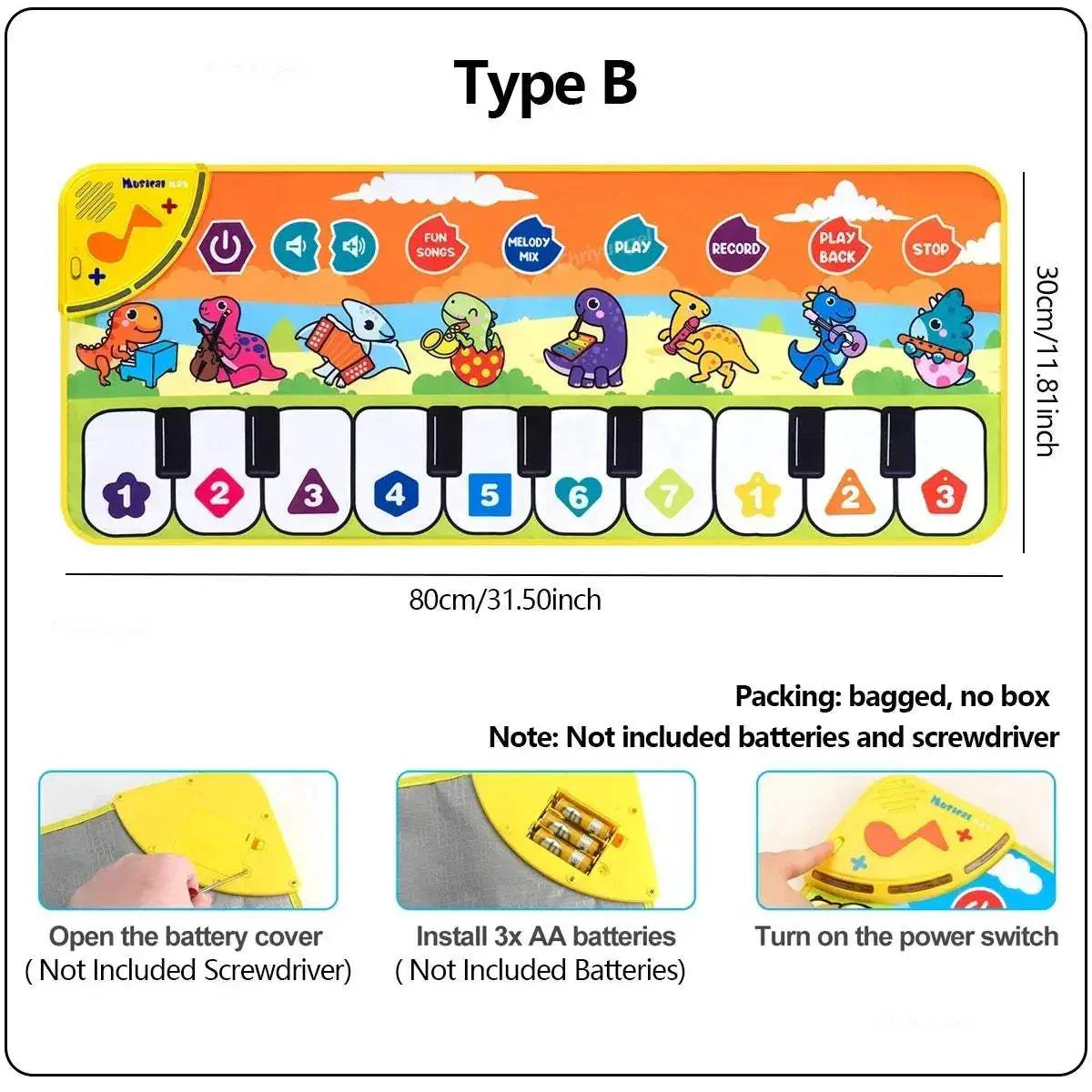 Kids Piano Mat Floor Keyboard Dance Rug For Musical Fun - Image 8