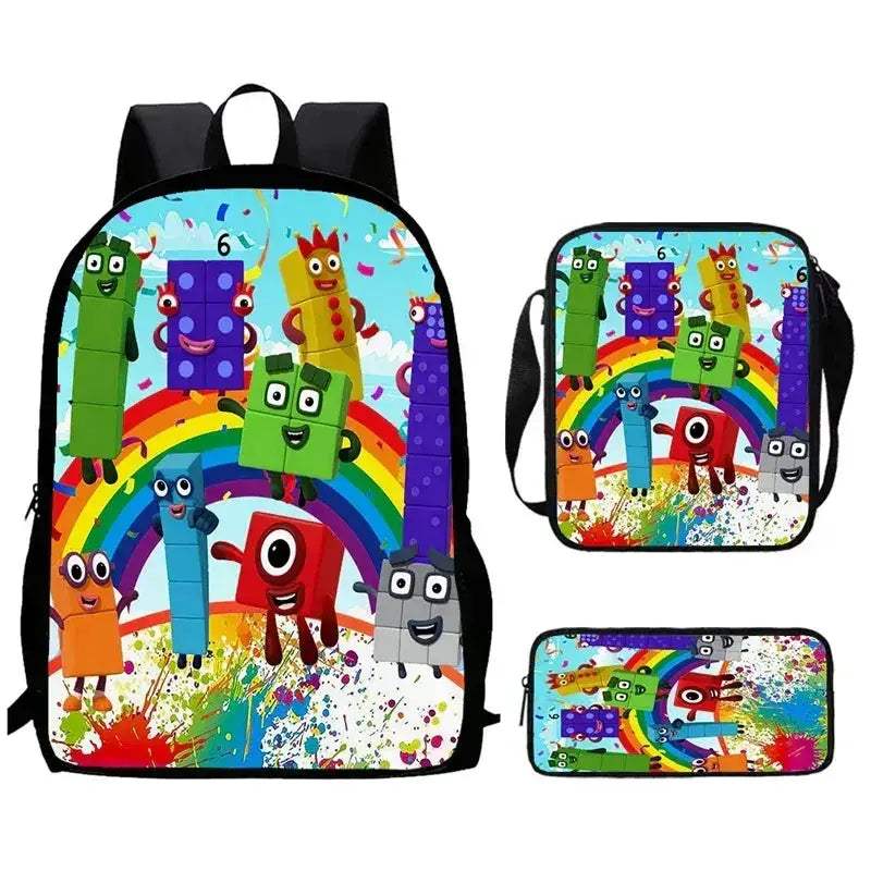 Kids School Backpack Set With Pen Case And Shoulder Bag - Image 19